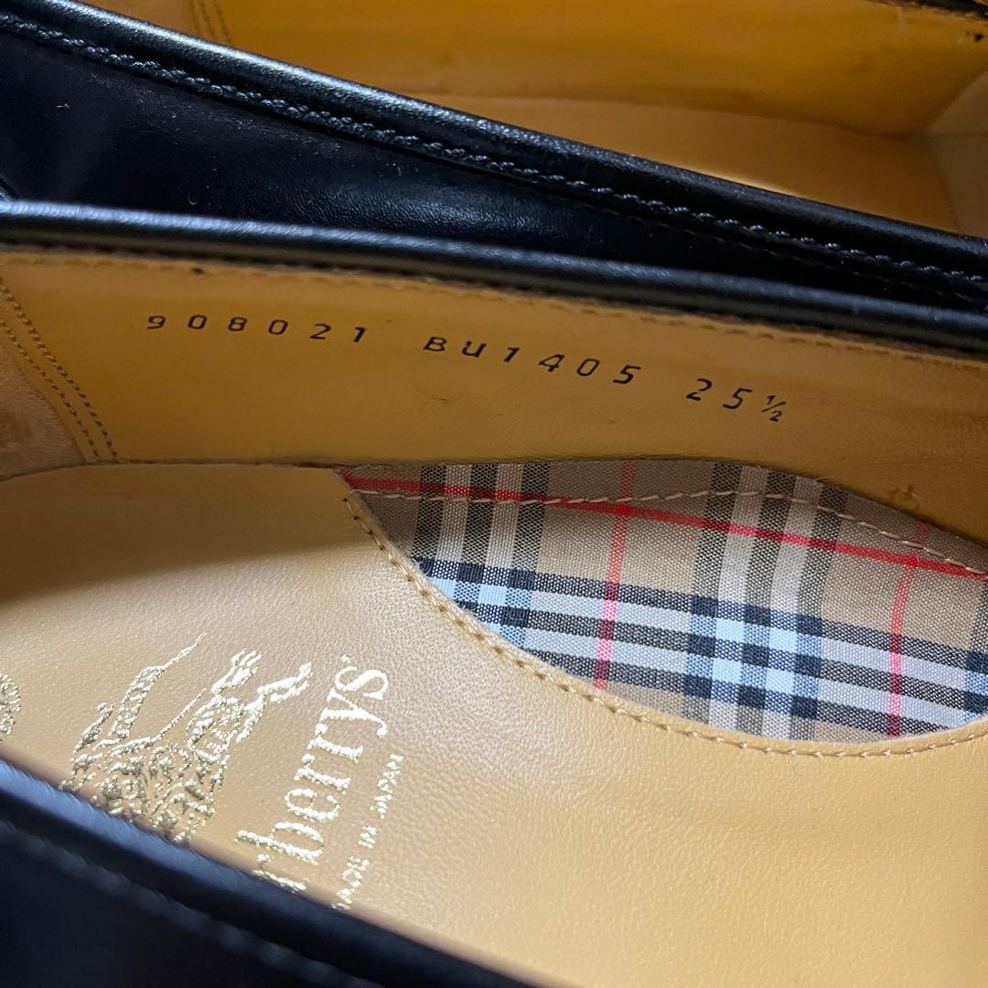 未使用 バーバリー タッセルシューズ ローファー 25.5 黒