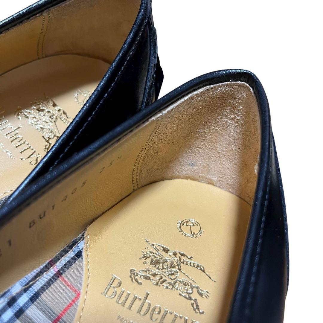 未使用 バーバリー タッセルシューズ ローファー 25.5 黒