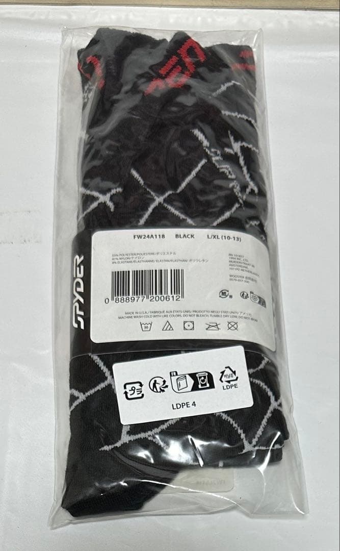 シュプリーム ソックス 靴下Supreme スパイダーグラフィ 24fw 黒/赤