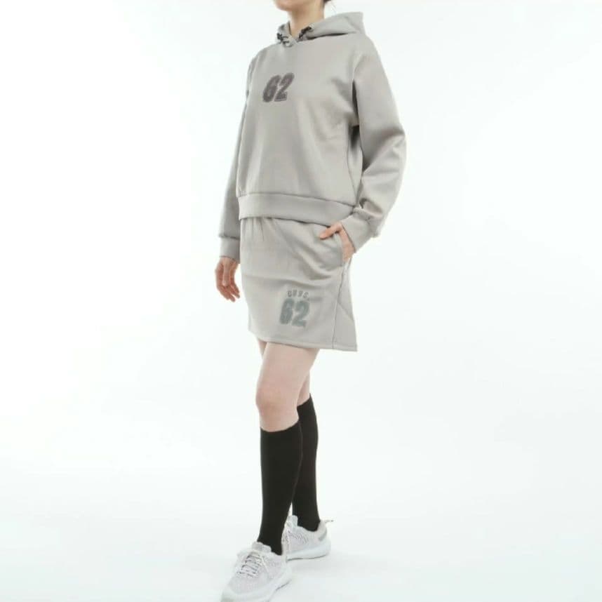 極美品 cuarto united フード付ナンバリングパーカー スカートセット