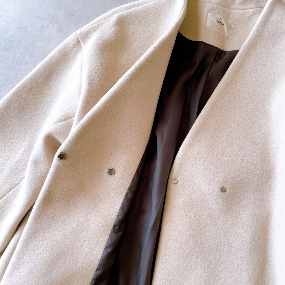 IENA MANTECO ノーカラーロングコート アウター イエナ