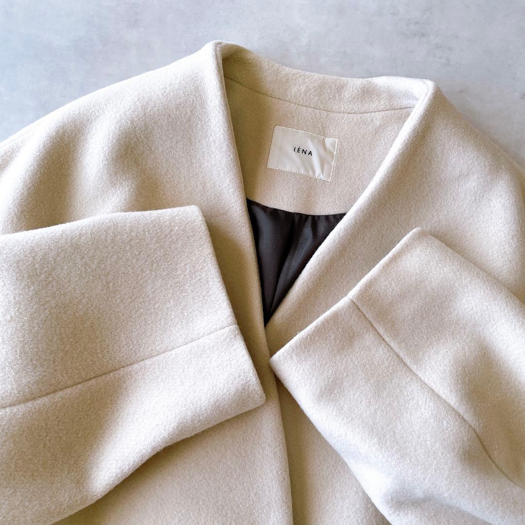 IENA MANTECO ノーカラーロングコート アウター イエナ