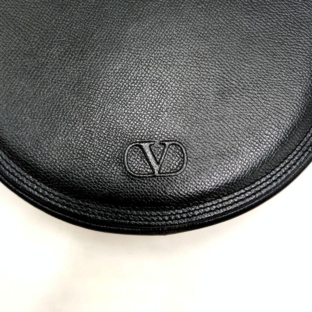 未使用 ヴァレンティノガラヴァーニ ショルダーバッグ フリンジ 本革 ブラック