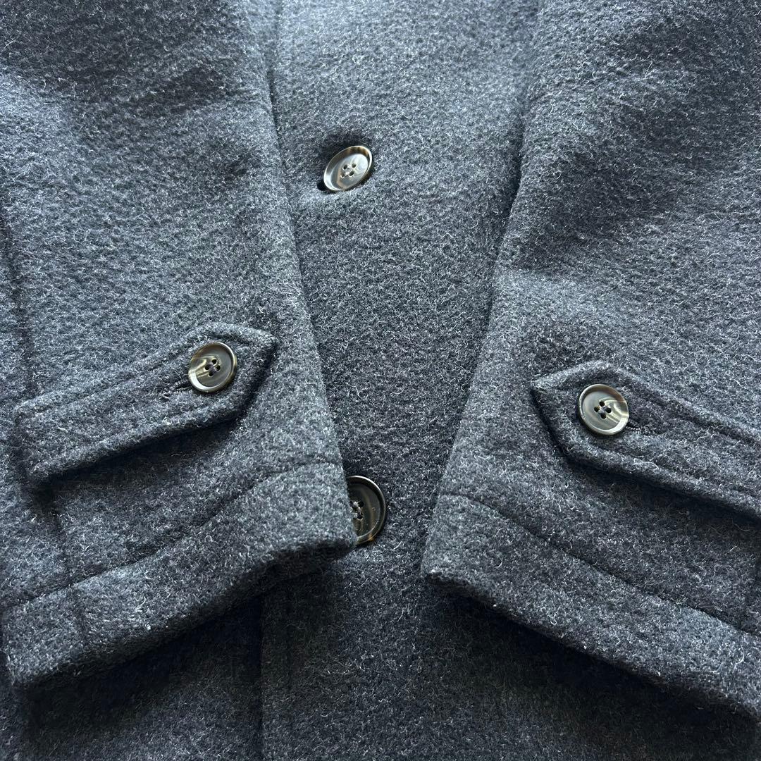 DANTON ウールモッサ シングルコート ステンカラーコート　38