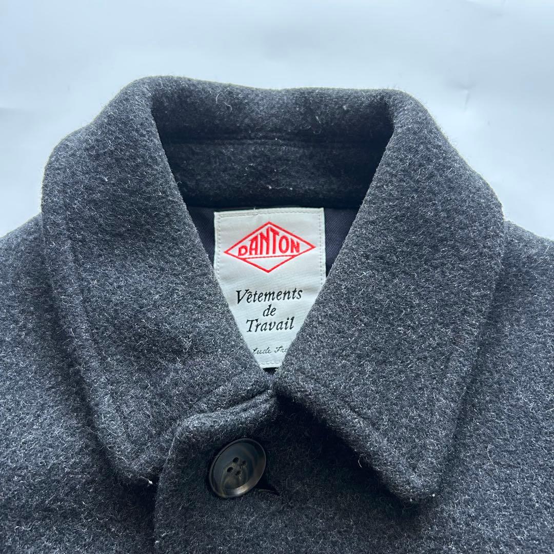 DANTON ウールモッサ シングルコート ステンカラーコート　38