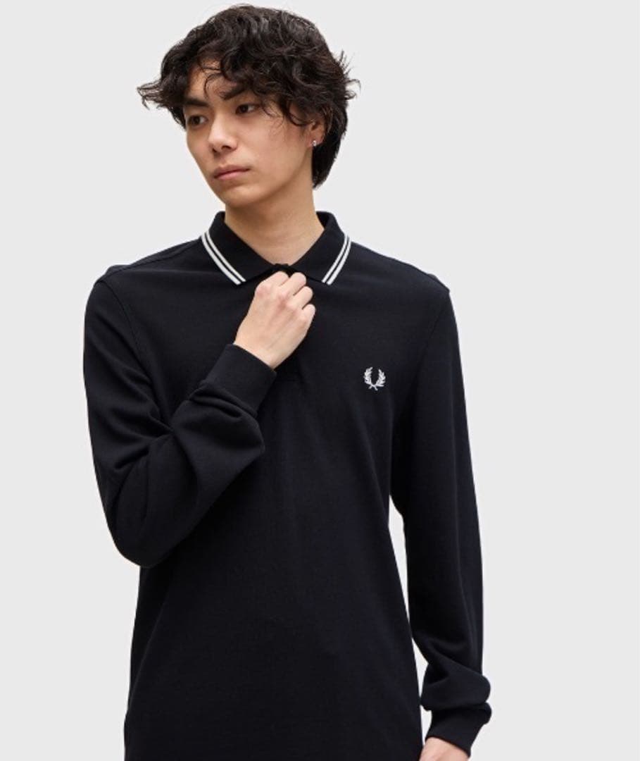 美品　フレッドペリー FRED PERRY ポロシャツ 長袖 Lサイズ
