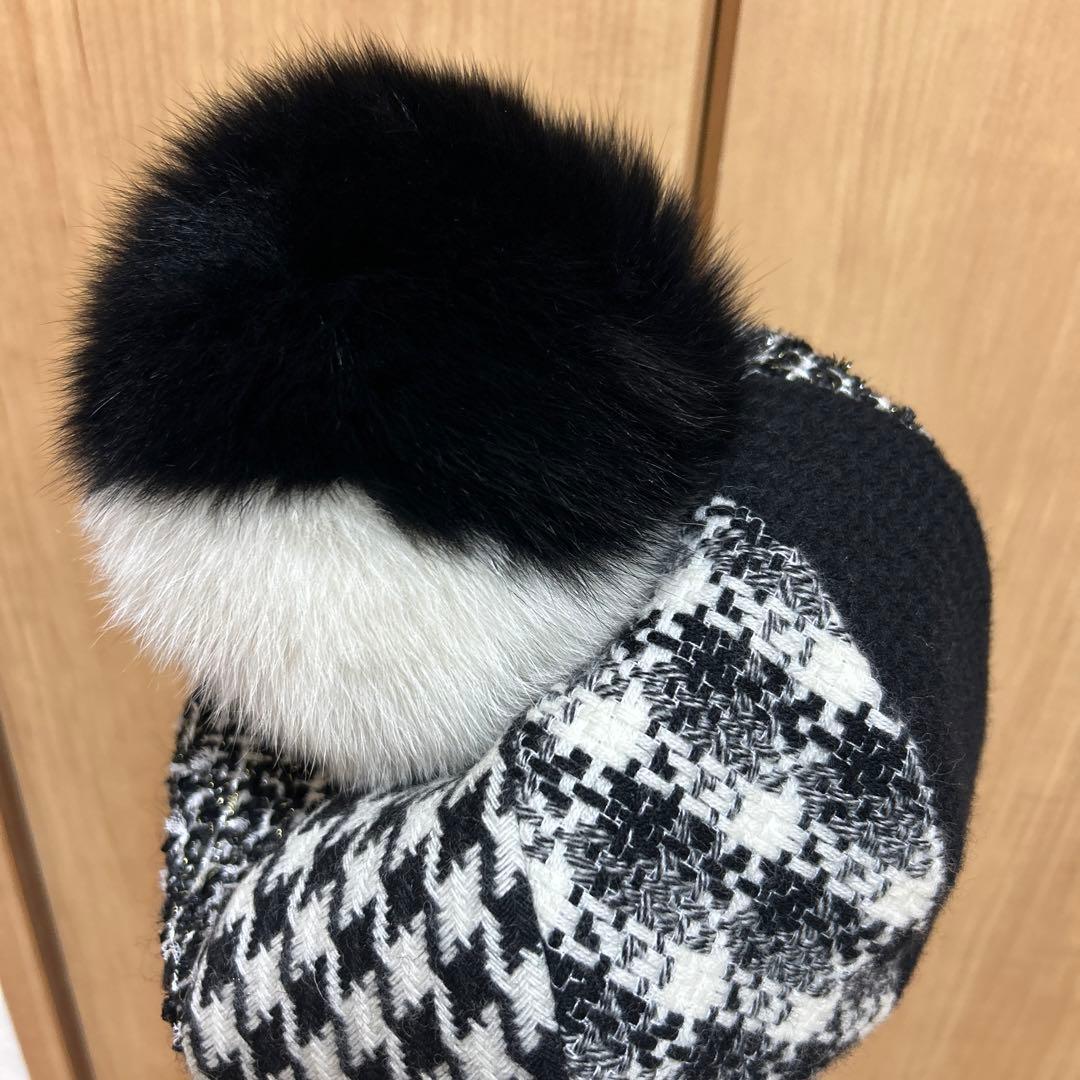 CA4LA カシラ ベレー帽 マシュマロ4 ポンポン