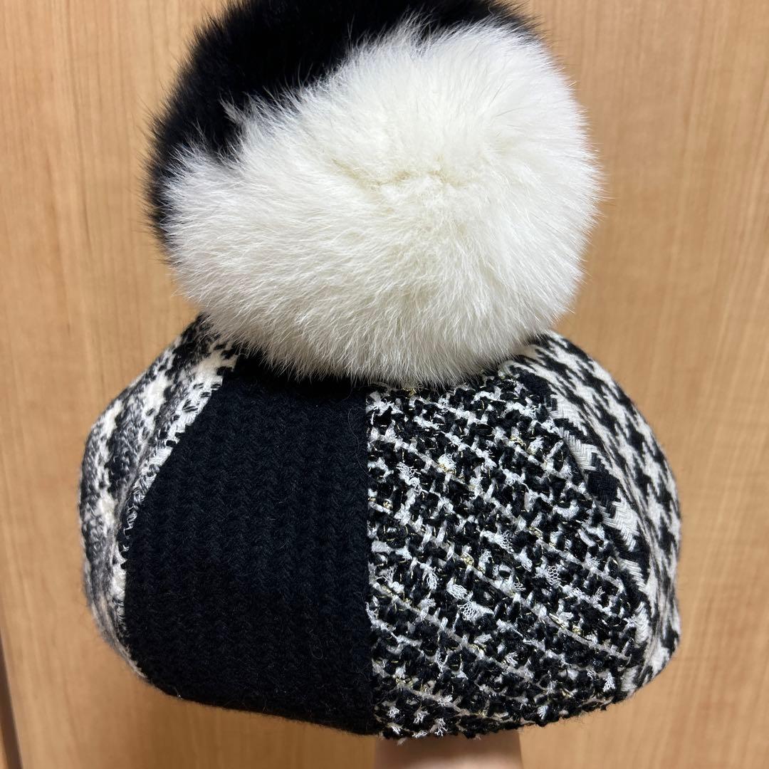 CA4LA カシラ ベレー帽 マシュマロ4 ポンポン