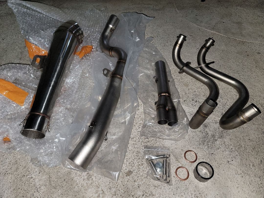 ninja250 エキパイ、gp管(サイレンサー)、ガスケット