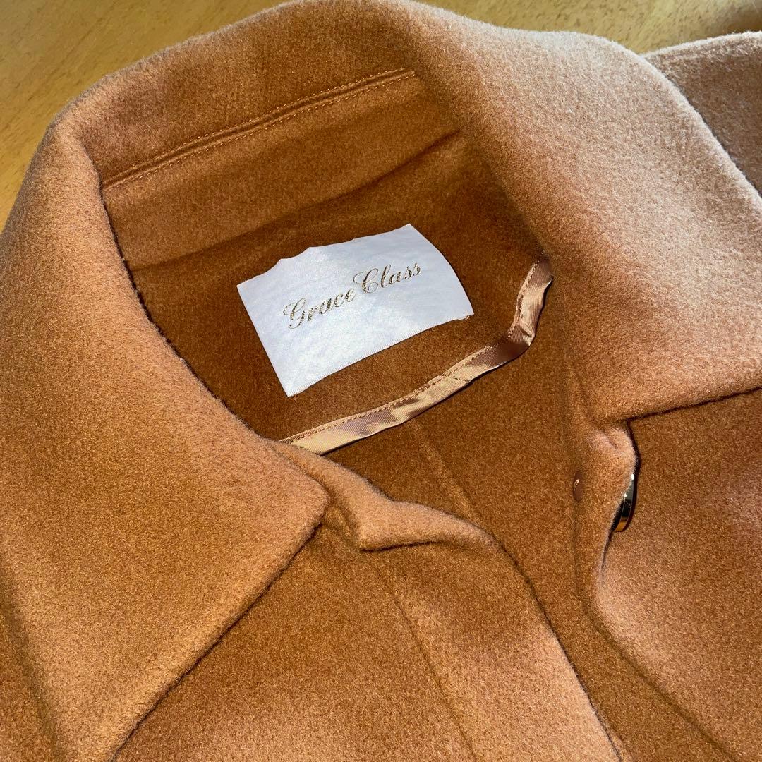 グレースクラス　リバーケープコート　キャメル