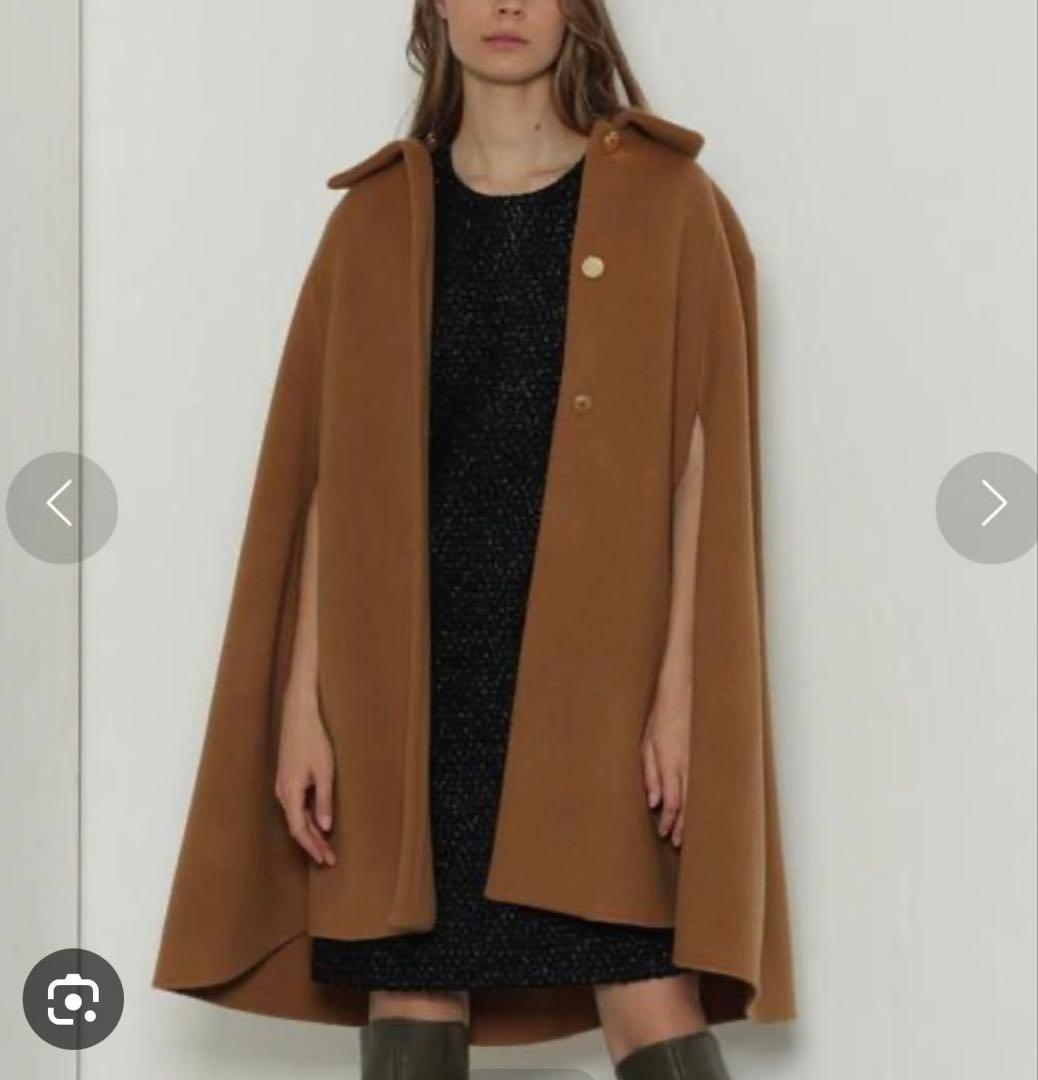 グレースクラス　リバーケープコート　キャメル