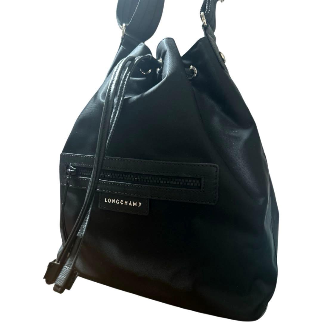 現行✨】LONGCHAMP ロンシャン ブラック ドローストリングバッグ 巾着