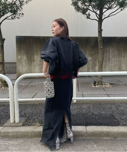 Ameri♡ CHEMICAL OVERDYE LACE SWEAT TOP