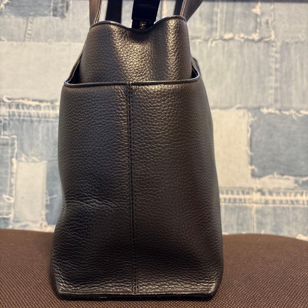 ATAO 黒 レザー トートバッグ 機能的 ビジネスバッグ A4【ファンクヴィ】