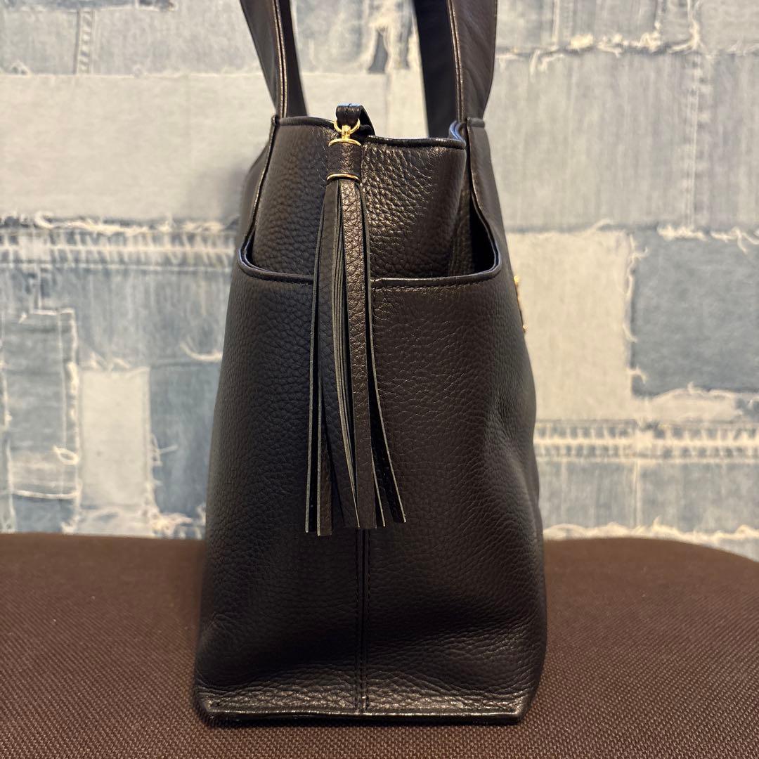 ATAO 黒 レザー トートバッグ 機能的 ビジネスバッグ A4【ファンクヴィ】