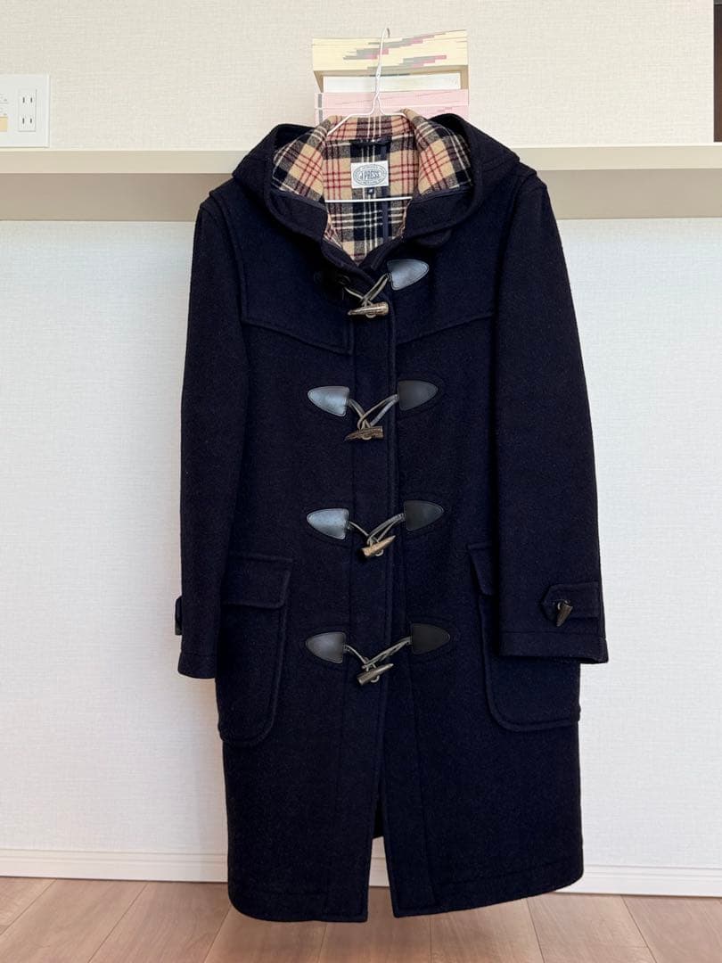 Ｊ.PRESS ネイビー ダッフルコート M フード付き