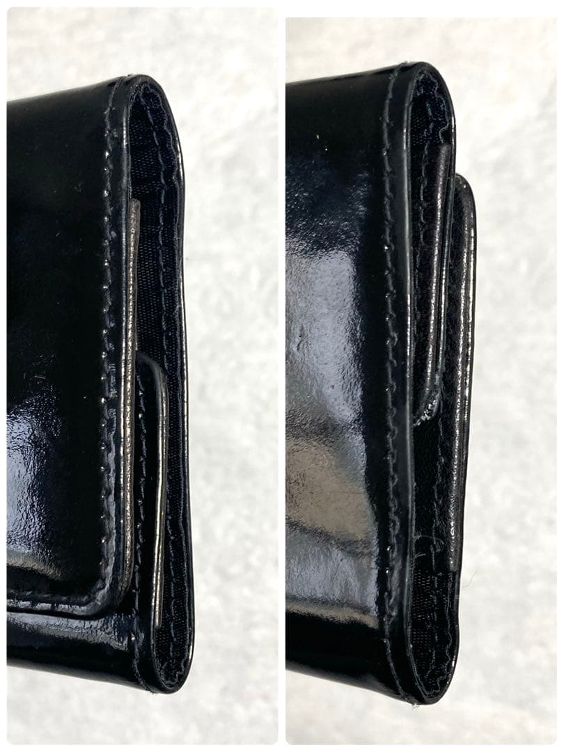 良品　CHANEL シャネル　パテントレザー　ココマーク　6連キーケース