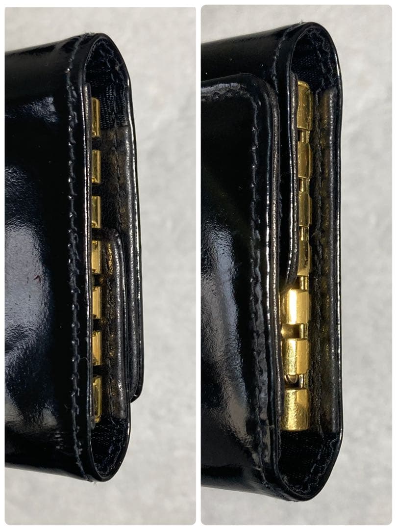 良品　CHANEL シャネル　パテントレザー　ココマーク　6連キーケース