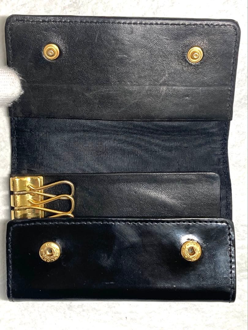 良品　CHANEL シャネル　パテントレザー　ココマーク　6連キーケース