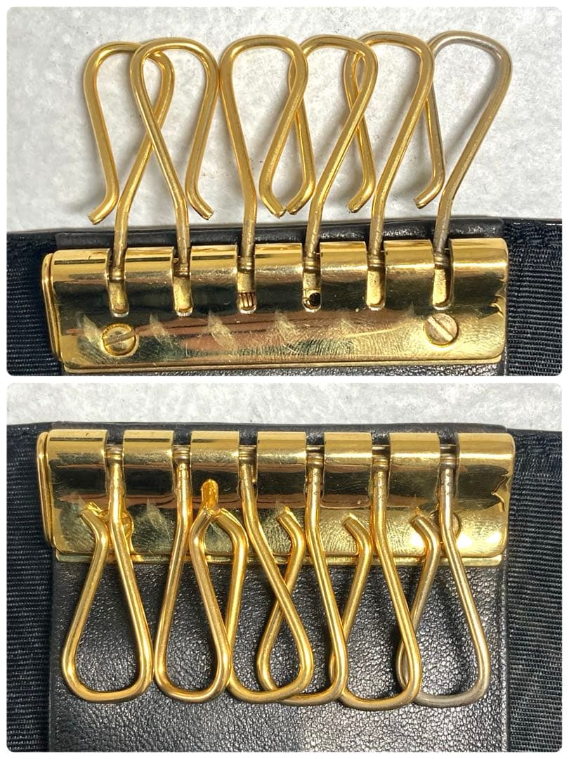 良品　CHANEL シャネル　パテントレザー　ココマーク　6連キーケース