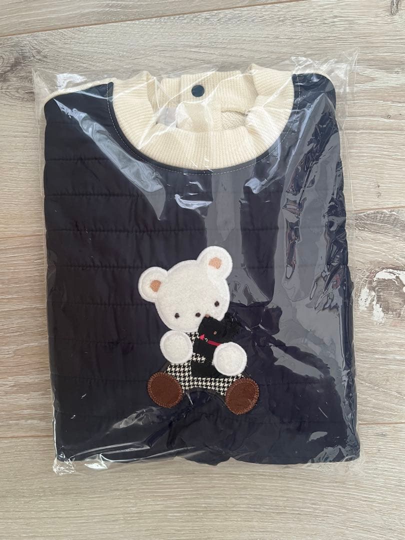 familiar ファミリア　クマ　異素材　長袖トレーナー　100