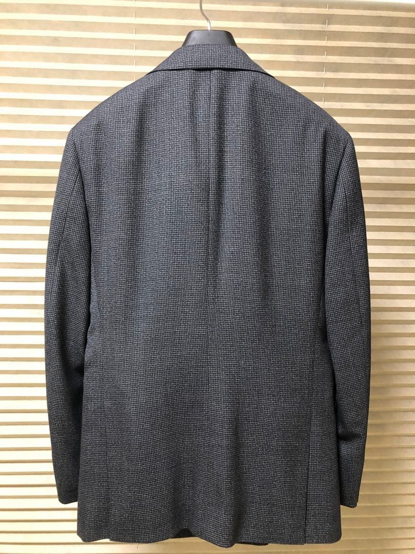 【新品未使用】タケオキクチ メランジ千鳥スーツ チャコールグレー