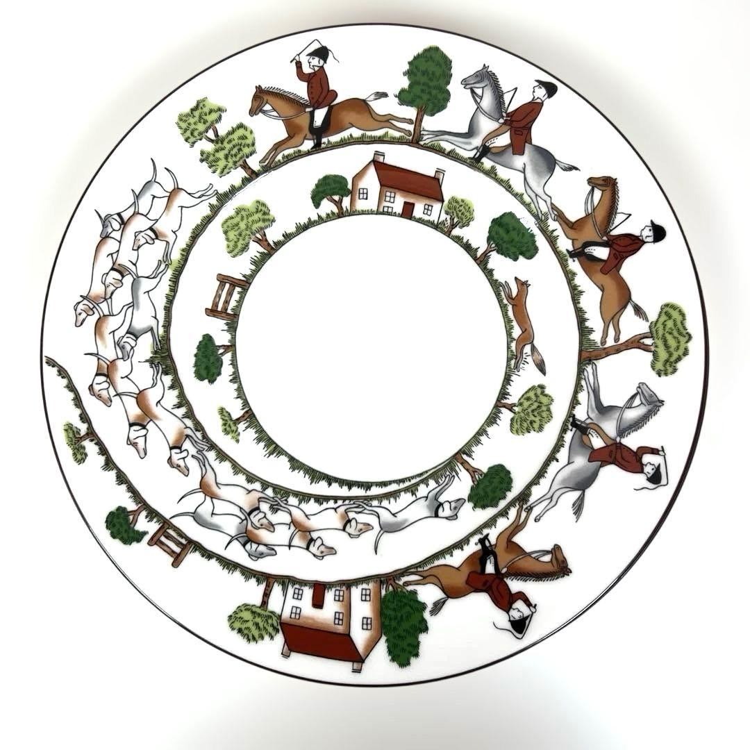 廃盤　ウェッジウッド　ハンティングシーン　皿　プレート　2枚セット