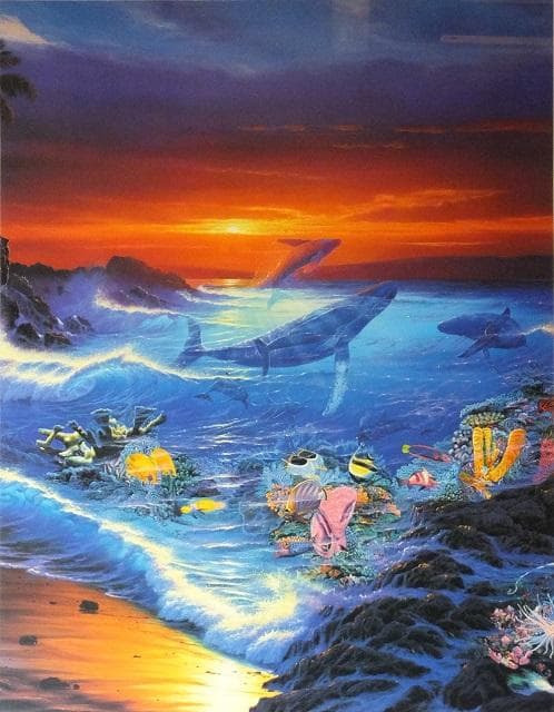 《引取限定》ラッセン　直筆サイン『シー ビジョン』手描きリマーク付 1127G