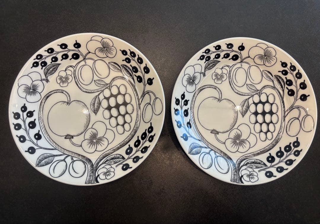 アラビア　ブラックパラティッシ　プレート26cm 2枚セット