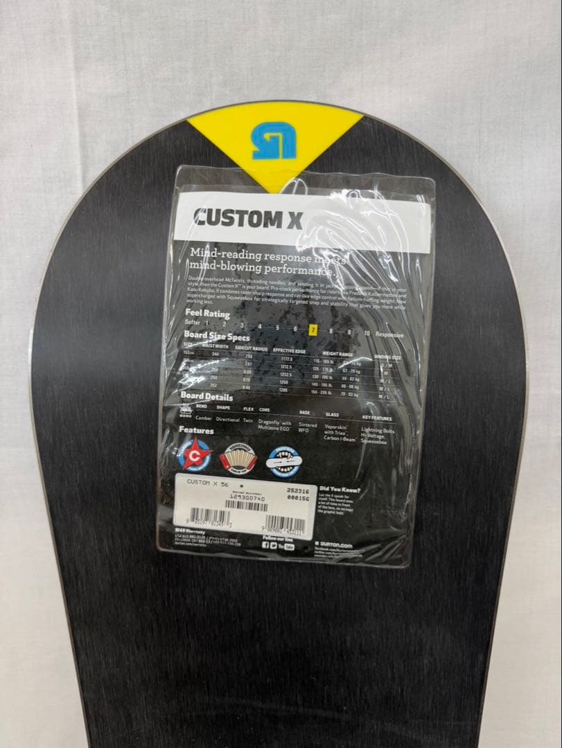 【訳あり新品未使用品】BURTON CUSTOM X 156cm スノーボード