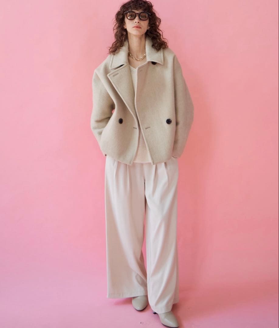 完売　SALE定価4万　アルシーヴ　シャギーピーコート 38