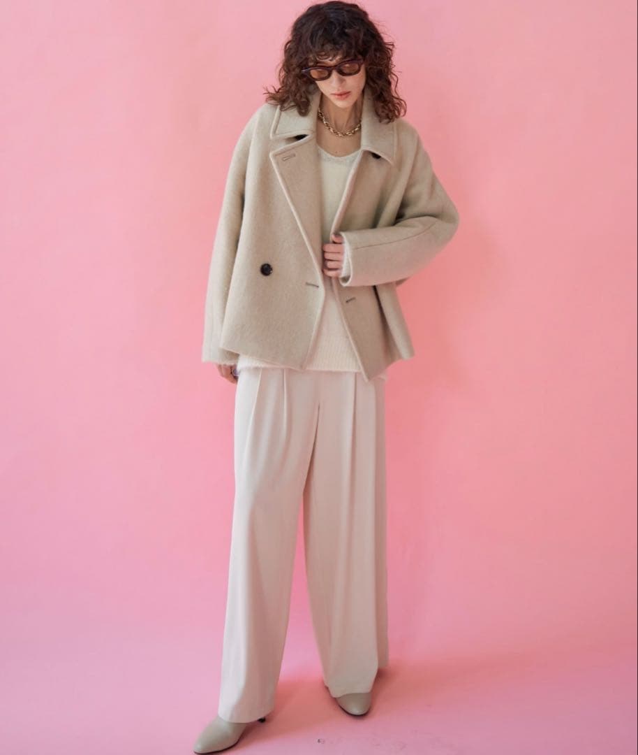 完売　SALE定価4万　アルシーヴ　シャギーピーコート 38