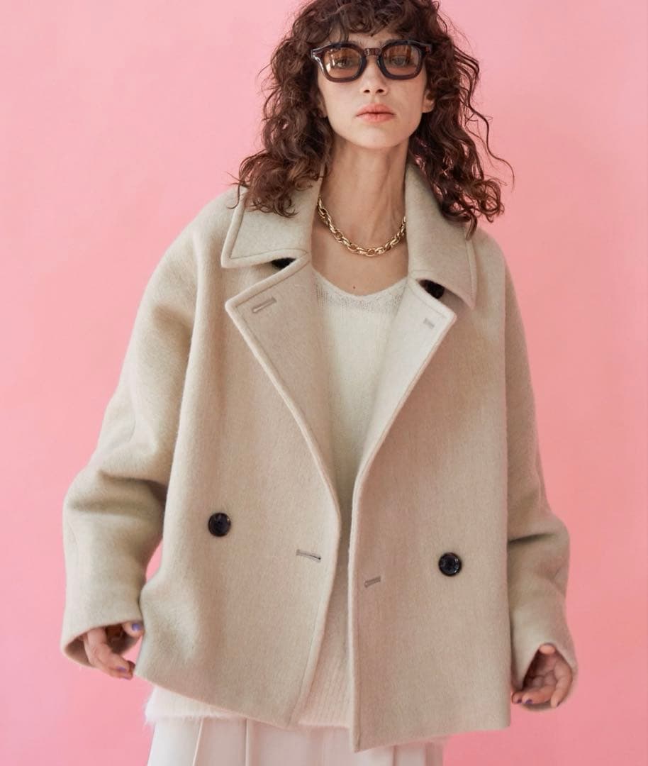 完売　SALE定価4万　アルシーヴ　シャギーピーコート 38