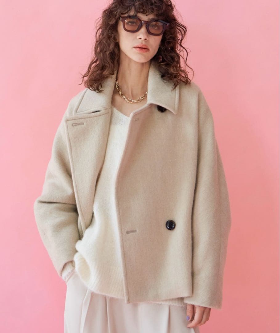 完売　SALE定価4万　アルシーヴ　シャギーピーコート 38