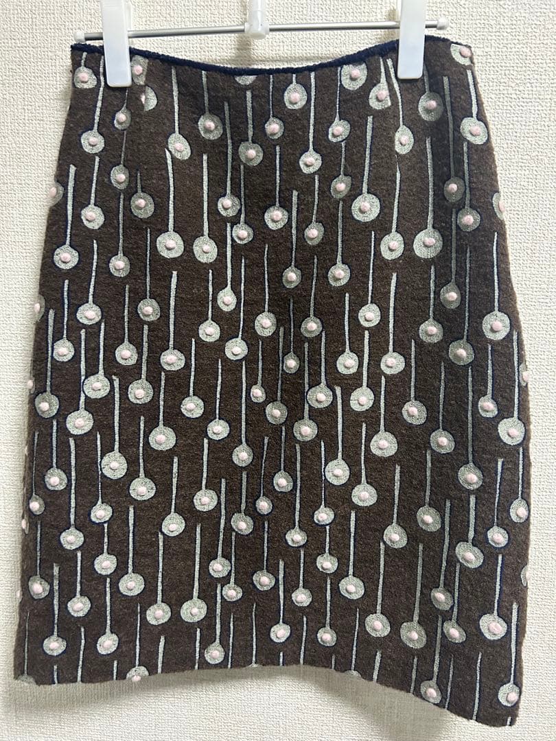 minä perhonen ドット柄ミニタイトスカート 36