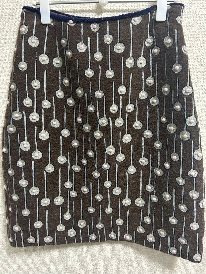 minä perhonen ドット柄ミニタイトスカート 36