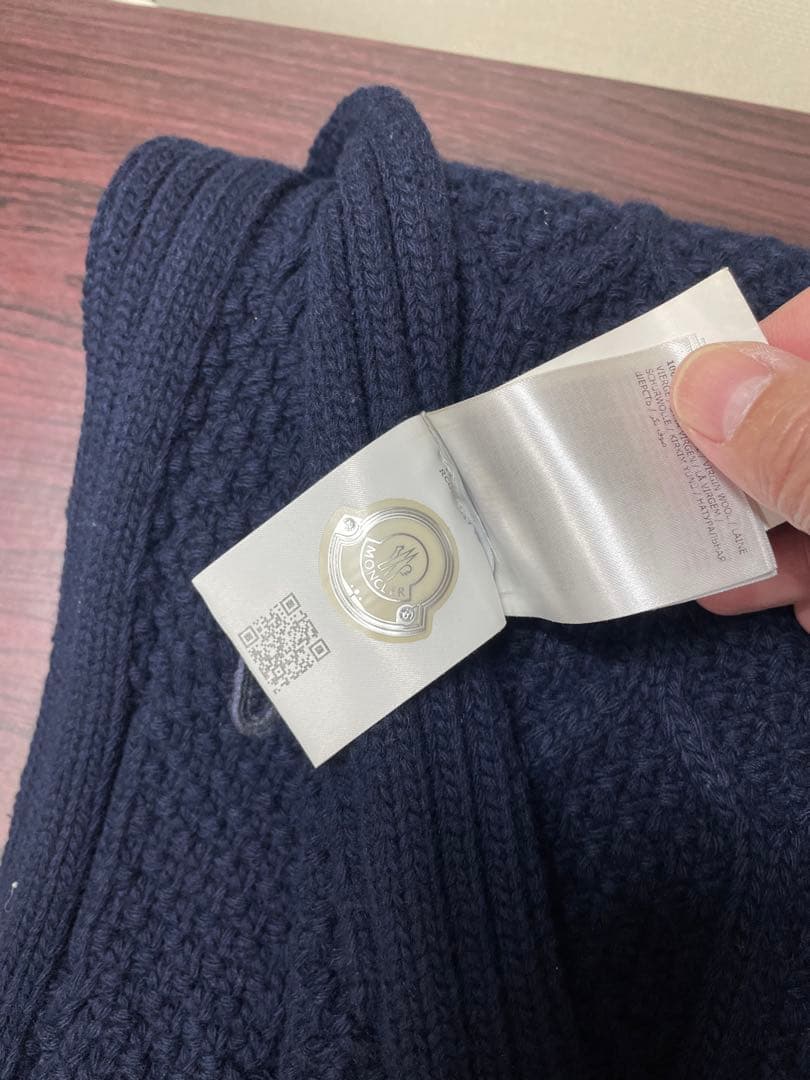 MONCLER マフラー　ネイビー