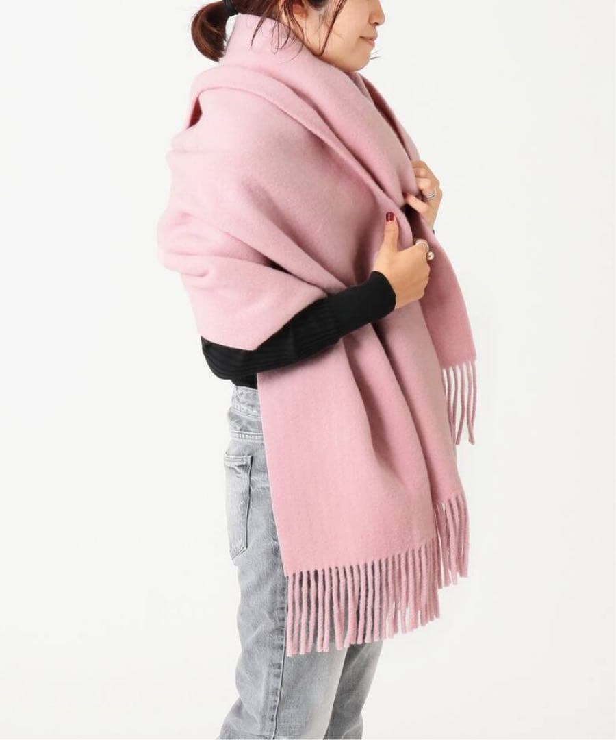 美品 アソースメレ EXファインラムスポンディッシュウールストール マフラー