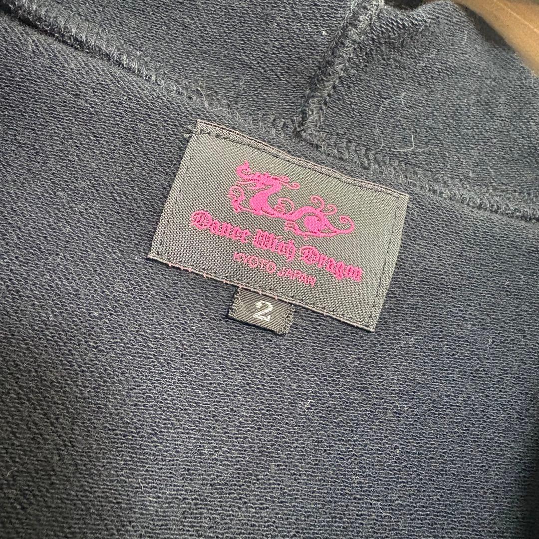 DANCE WITH DRAGON✨スカル　ハーフジップ　フード　ワンピース