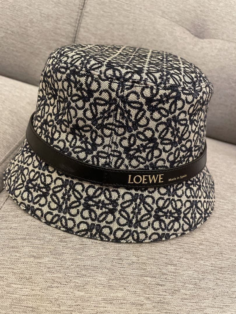 LOEWE ロエベ バケットハット 57 ホワイト/ネイビー