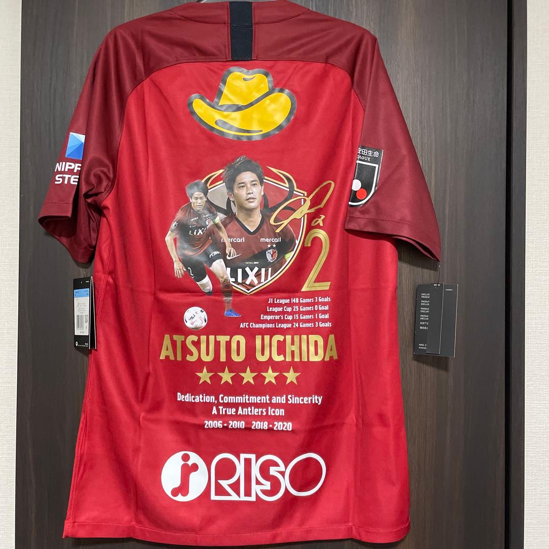 内田篤人　引退記念ユニフォーム　Mサイズ+ニットマフラー　鹿島アントラーズ