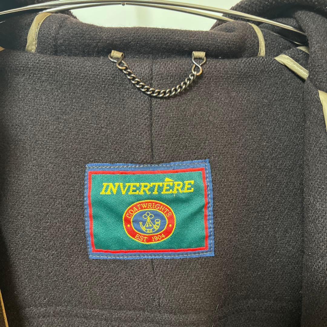 90s インバーティア　ダッフルコート　ブラウンヘリンボーン