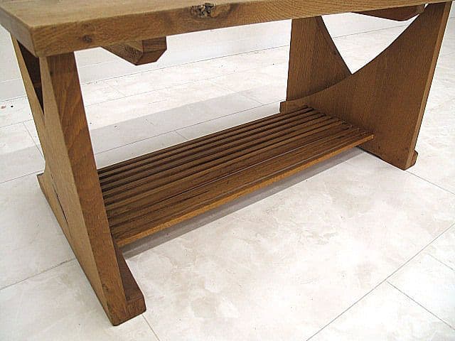 美品　HIDA　キツツキ　飛騨産業 オーク無垢材ローテーブル 　センターテーブル