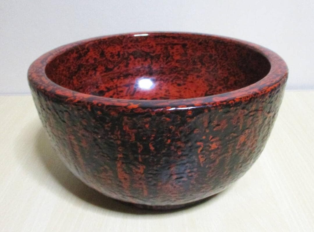会津塗　乾漆鉢と乾漆皿　木製漆器　菓子鉢　台皿　茶道具　桐箱付