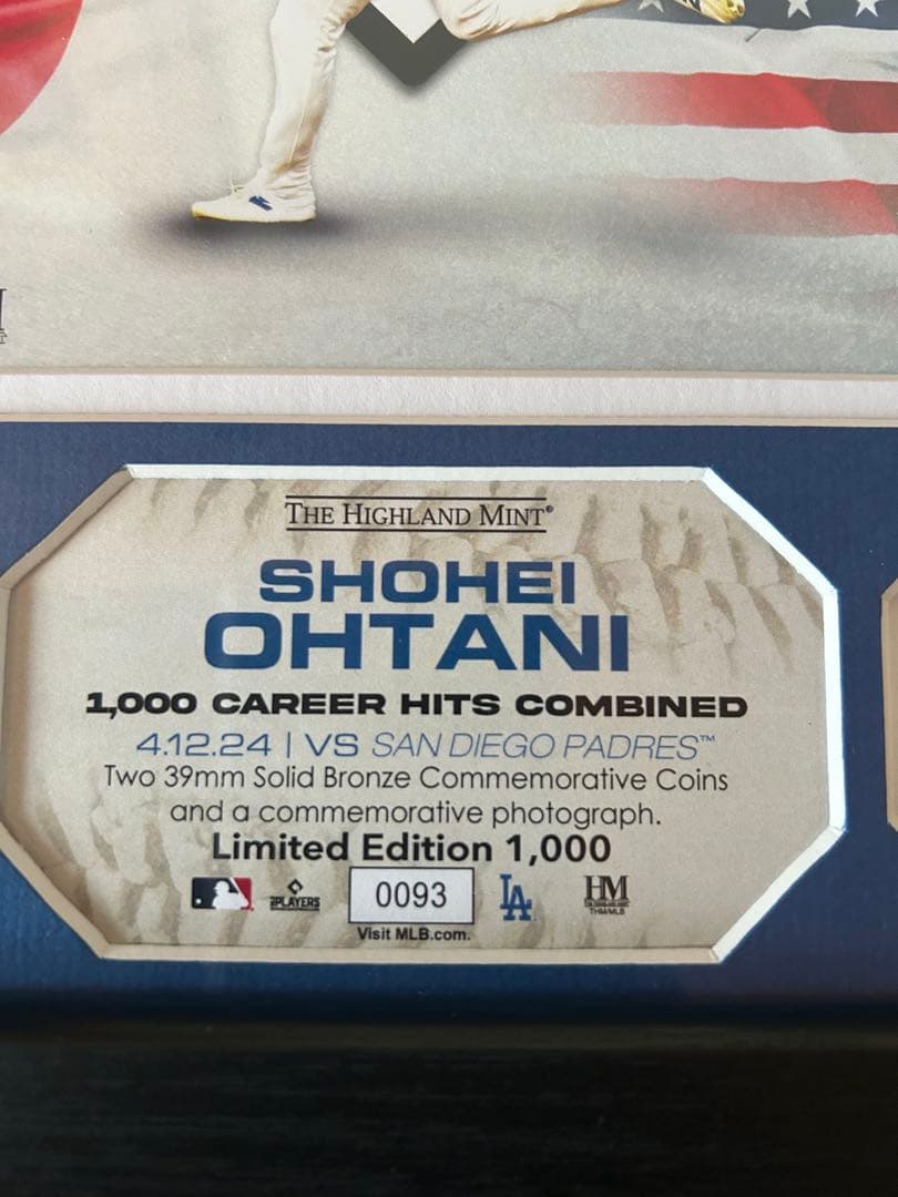 MLBドジャース大谷翔平 日米通算1,000本安打記念 ダブルフォトミント