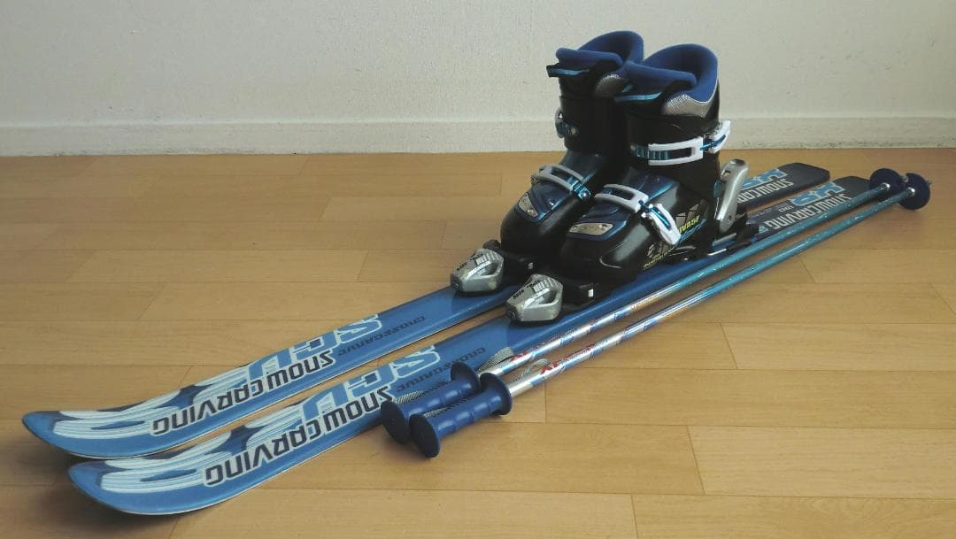 ■11月限定■送料無料■CARVING子供用スキーセット■130/23■