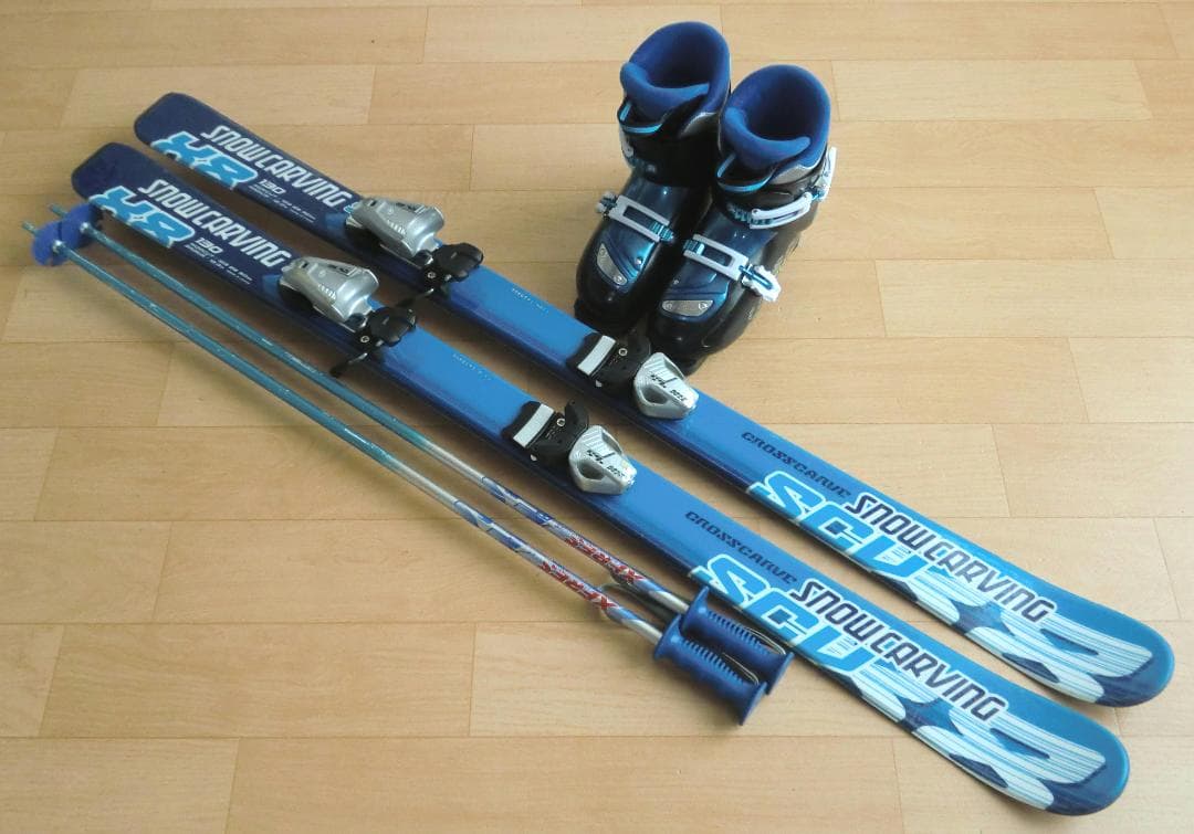 ■11月限定■送料無料■CARVING子供用スキーセット■130/23■