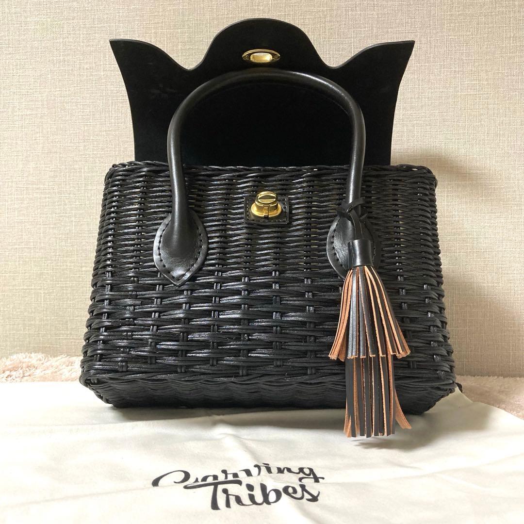 ちーこ　[美品] グレースコンチネンタル　カービングトライブス　かごバッグ