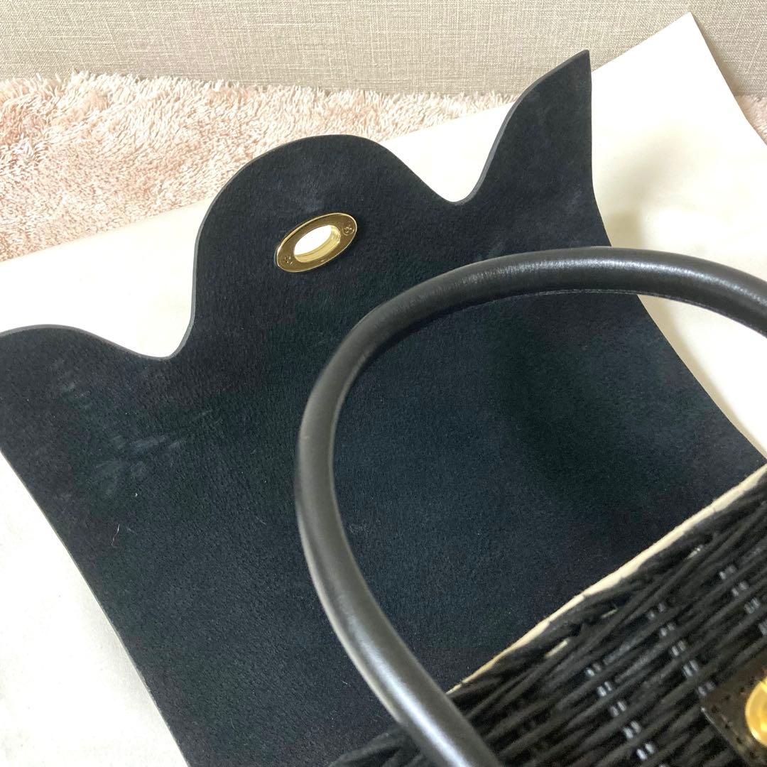 ちーこ　[美品] グレースコンチネンタル　カービングトライブス　かごバッグ