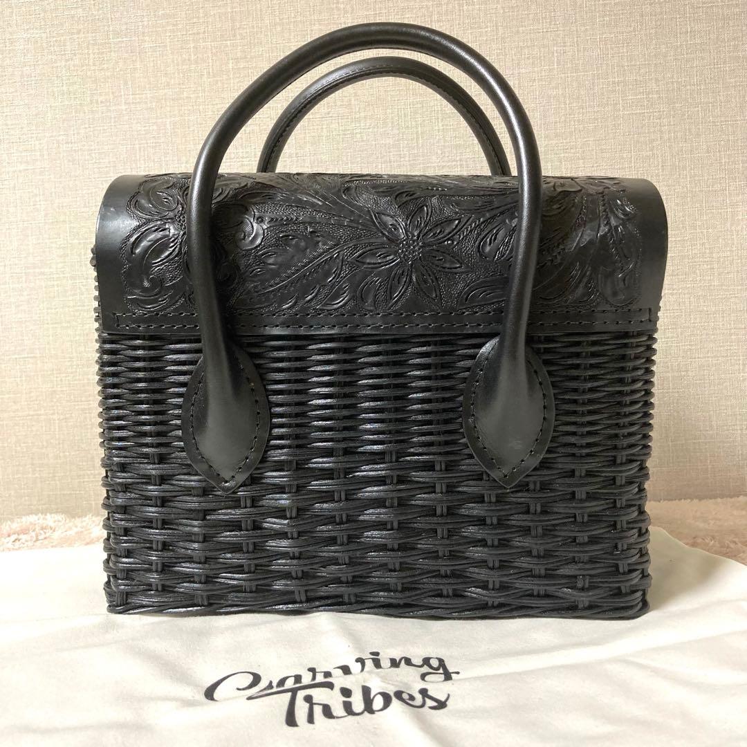 ちーこ　[美品] グレースコンチネンタル　カービングトライブス　かごバッグ